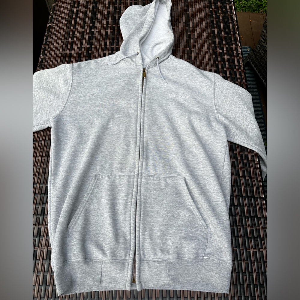 Gray Carhartt Zipper Hoodie Size L-XL Gray
